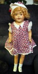 shirley temple type tall compo girl plaid dress